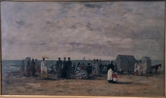 La Plage de Trouville by Eugène Louis Boudin