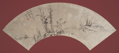 Landscape in the Manner of Ni Zan by Yamamoto Baiitsu