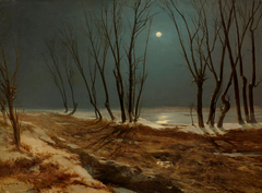 Landscape in Winter at Moonlight by Carl Blechen