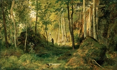 Landscape with a hunter. Valaam Island by Ivan Shishkin