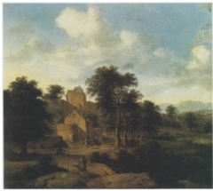 Landscape with Buildings by Jan van der Heyden