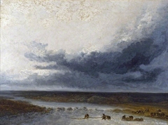 Landscape with Fishermen at the Mouth of a River by Georges Michel