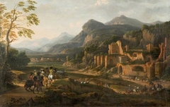 Landscape with Horsemen by Jacques Courtois