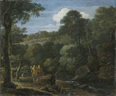 Landschaft mit Tobias und dem Engel by Eglon van der Neer