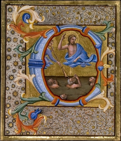 Last Judgment in an Initial C by Lorenzo Monaco