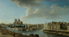 Le Chevet de Notre-Dame et la Pointe occidentale de l'Ile Saint-Louis by Nicolas-Jean-Baptiste Raguenet