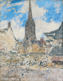 Le Clocher de Sainte-Catherine, Honfleur by Eugène Louis Boudin