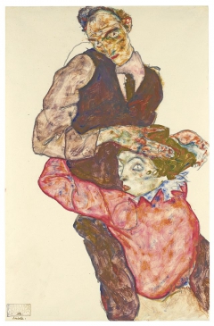 Lovers - Self-Portrait with Wally by Egon Schiele