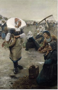 Market Day, Finistère by Henry Jones Thaddeus