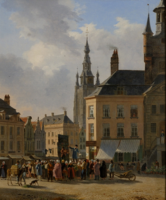 Market Day in Courtrai by Jan Baptiste De Jonghe