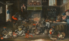 Monkeys in the Kitchen by Frans Francken the Younger