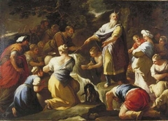 Moses Striking Water from the Rock by Anonymous