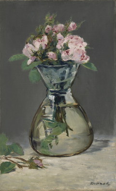 Moss Roses in a Vase by Edouard Manet