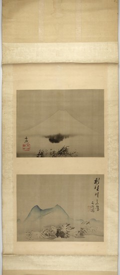 Mt. Fuji and True-view (shinkei) Landscape by Tani Bunchō