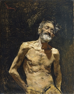 Nude Old Man in the Sun by Marià Fortuny