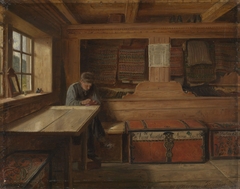 Old Storeroom in Vikøy by Adolph Tidemand