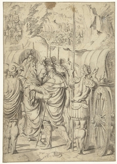 Ontmoeting van Abraham en Melchizedek by Aertgen Claesz van Leyden