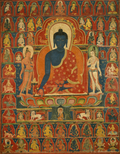 Painted Banner (Thangka) of Milarepa on Mount Kailasha by Anonymous