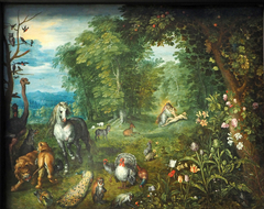 Paradise with the Creation of Eve by Jan Brueghel the Younger