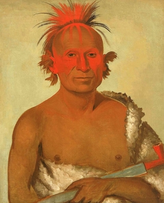 Pash-ee-pa-hó, Little Stabbing Chief, the Younger, One of Black Hawk's Braves by George Catlin