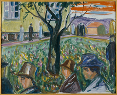 People Wandering in the Garden by Edvard Munch