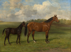 Perdita II with her Foal Sandringham by Emil Adam