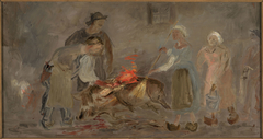 Pork heating by Tadeusz Makowski