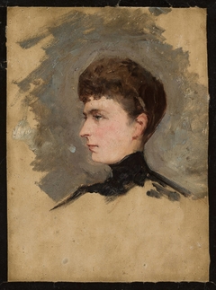 Portrait of a lady, sketch by Tadeusz Ajdukiewicz