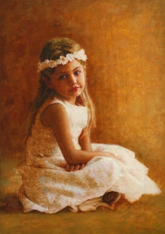 "Portrait of a little girl" by Οδυσσέας Οικονόμου