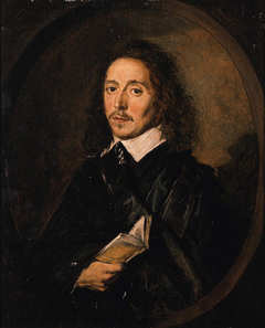 Portrait of a man holding an open book by Anonymous