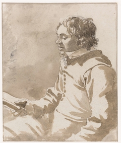 Portrait of Jacobus van Ewijk Reading a Book by Jan de Bisschop