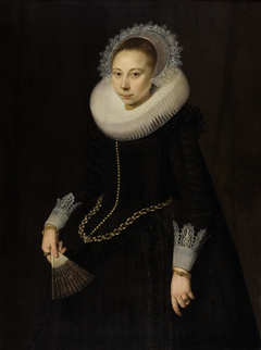 Portrait of Maria Overrijn van Schoterbosch (1599/1600-1638) by Cornelis van der Voort