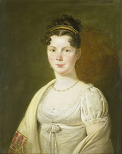 Portrait of Wilhelmina Maria Haack, fourth Wife of Gerrit Verdooren by Adriaan de Lelie