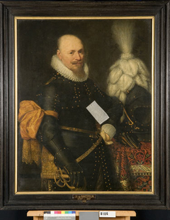 Portret van een onbekende officier by Jan van Ravesteyn