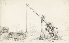 Put in een landschap by Moses ter Borch