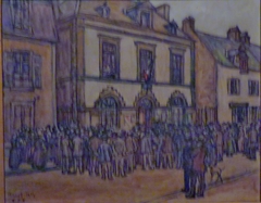 Rassemblement devant la mairie du Faouët by Germain David-Nillet