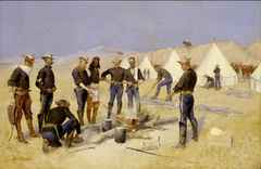 Roasting the Christmas Beef in a Cavalry Camp by Frederic Remington