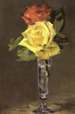 Roses in a Champagne Glass by Edouard Manet