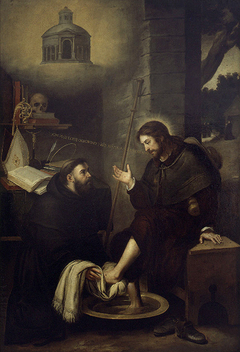 S. Augustin washes Christ's Feet by Bartolomé Esteban Murillo