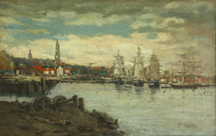 Sea port by Eugène Boudin