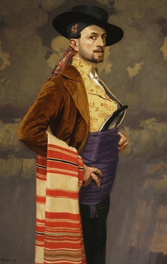 Self-portrait in a Spanish costume by Edward Okuń