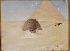 Sphinx at night. From the journey to Egypt by Jan Ciągliński
