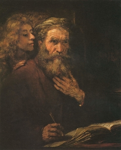 St. Matthew and the angel by Rembrandt