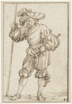 Staande landsknecht by Hans Sebald Beham