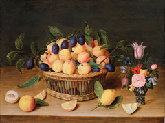 Still Life with Fruit and Flowers by Jacob van Hulsdonck