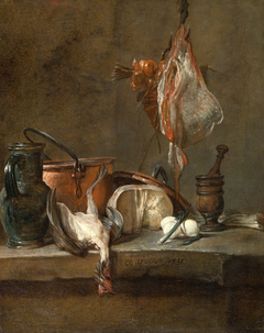 Still Life with Ray and Basket of Onions by Jean-Baptiste-Siméon Chardin