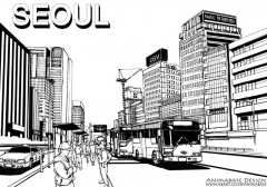 street in seoul by Wonman Kim