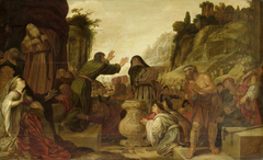 Sts Paul and Barnabas worshipped as gods by the people of Lystra by Jacob Pynas