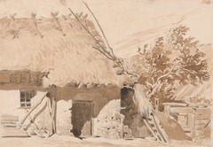 Study of Cottage with Thatched Roof by Friedrich Carl von Scheidlin