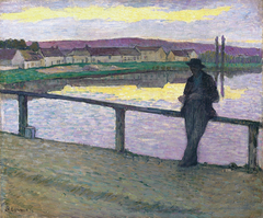 Sunset on Pont-Aven (Young Man in front of the Sea) by Henri Lebasque